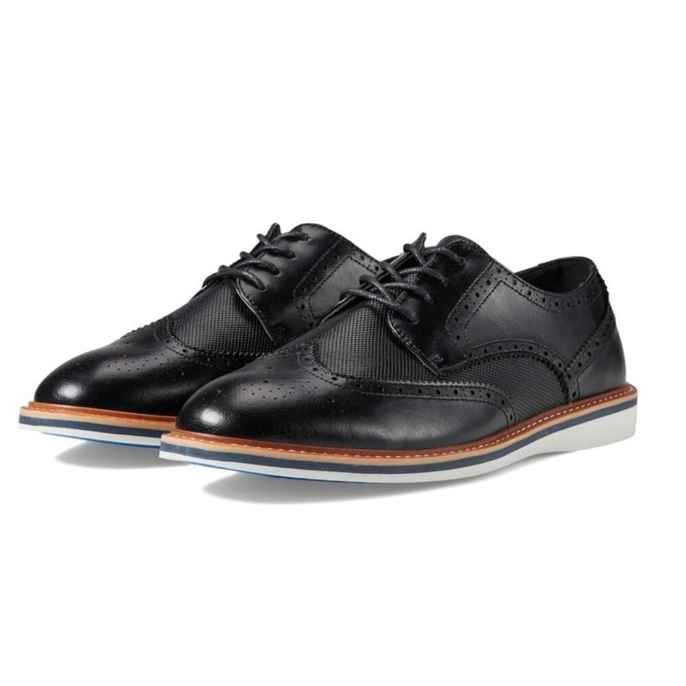 Steve Madden Black Vikkin Summer Shoes for Men Round Toe Design‎